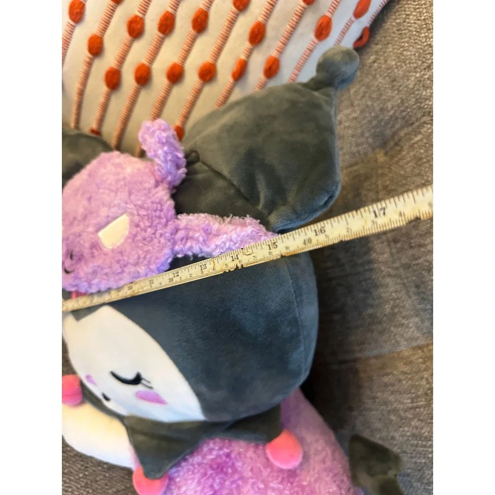 Hello Kitty And Friends Kuromi Plush Pillow Pal Stuffed Animal Purple Gray EUC‎